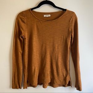 Madewell Burnt Orange Long Sleeve Top